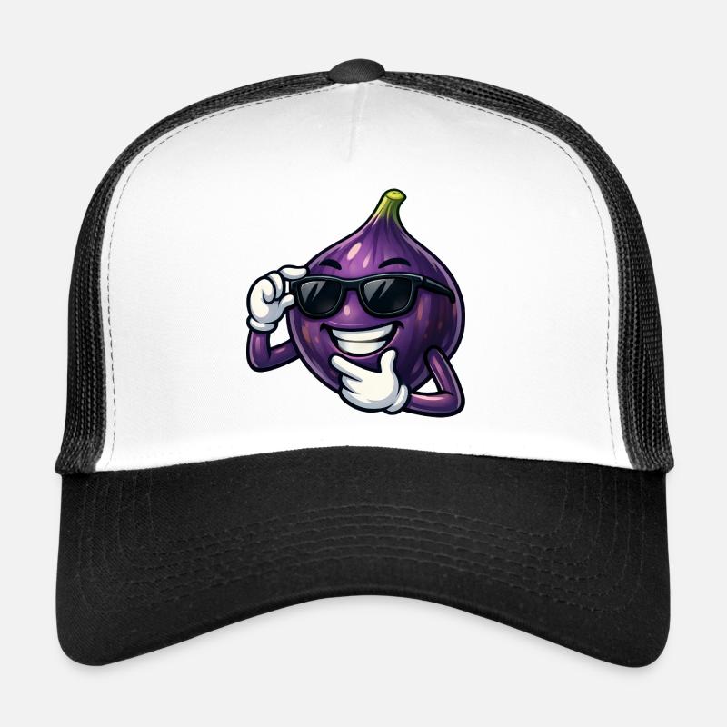 Coole Feige Cartoon Comic Obst Sommer Frucht Trucker Cap