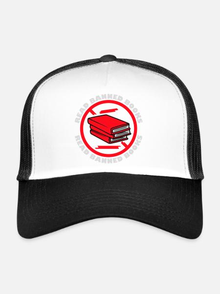Read Banned Books Verbotene Bücher Lesen Freiheit - Trucker Cap - white/black - Front