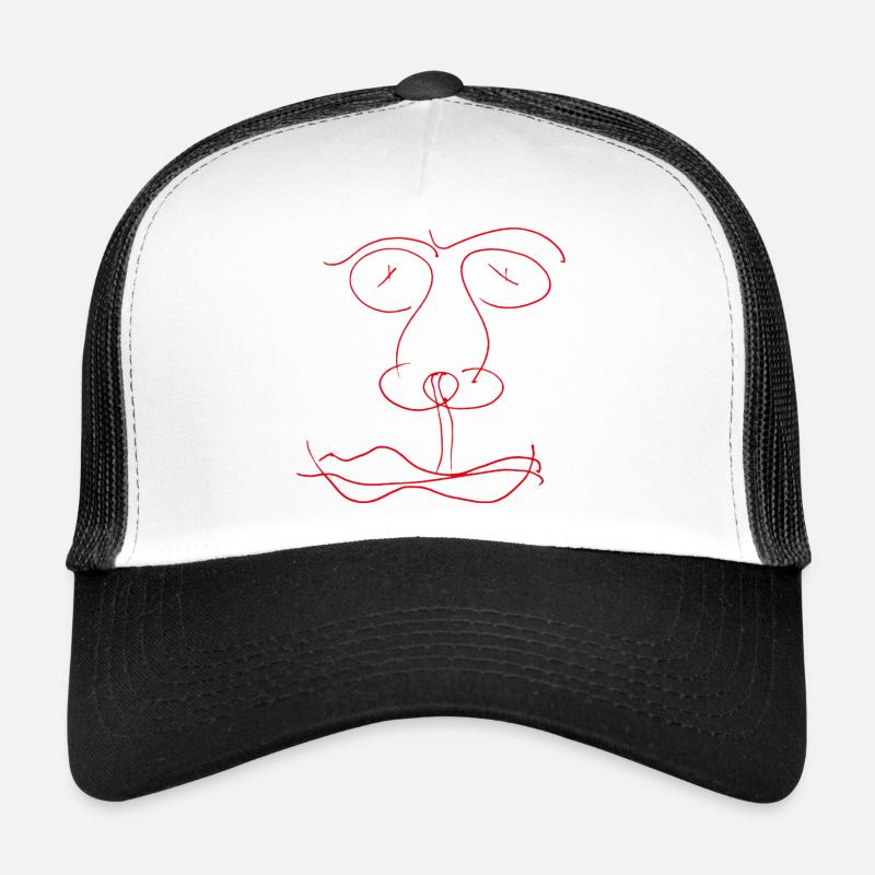 Face de ligne rouge Casquette trucker 