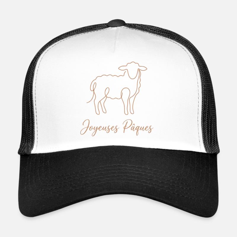 Joyeuses Pâques , Süßes Lämmchen Oster Shirt, Bag Trucker Cap