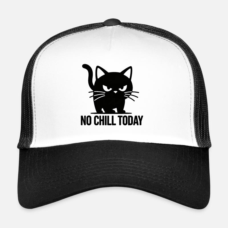 Gato gruñón No Chill Today - Trucker Cap - white/black