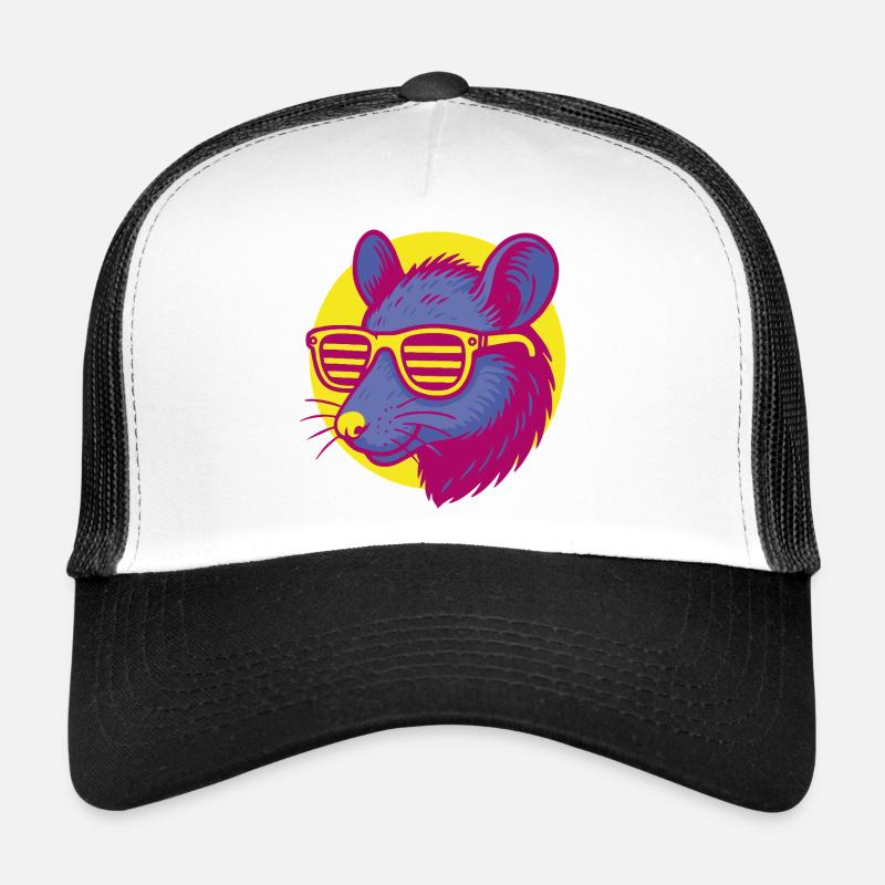 Rat with sunglasses Trucker Cap