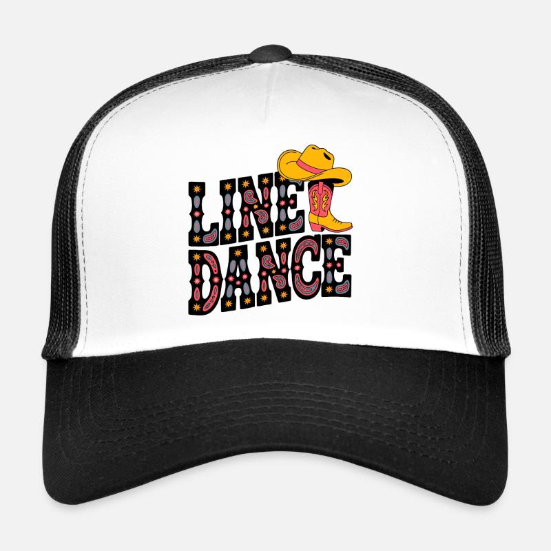 Neon Cowboy Boots Pattern Trucker Cap