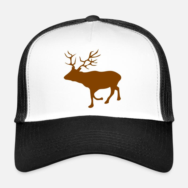 Silhouette de cerf brun dans la forêt Casquette trucker 
