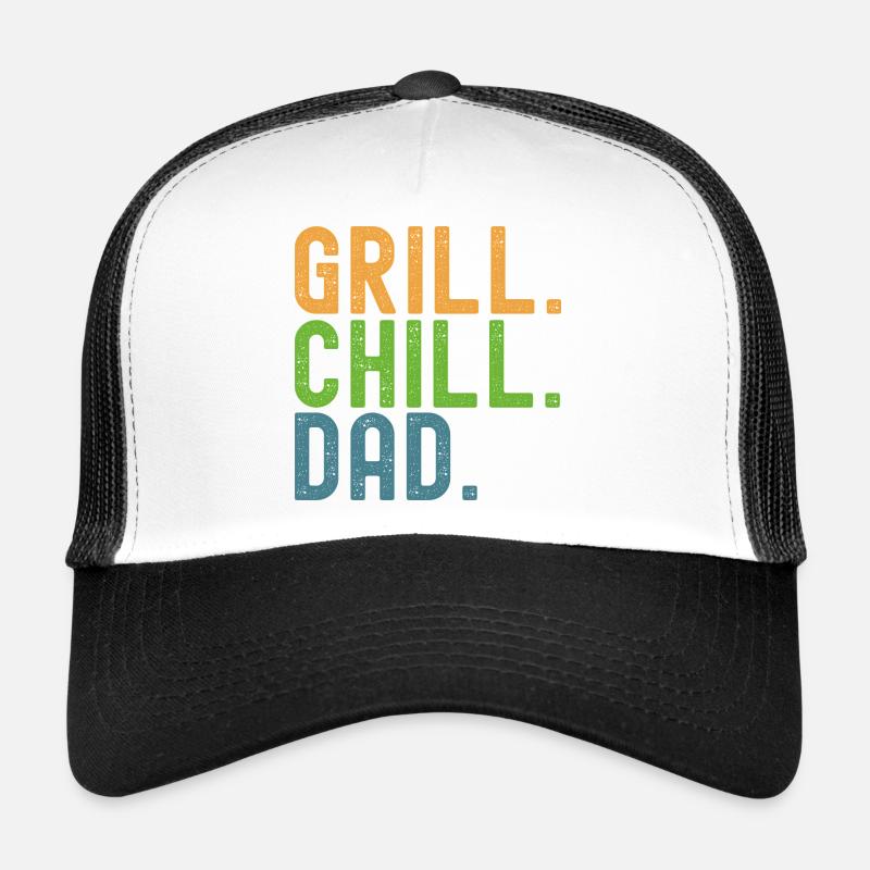 Grill. Chill. Dad. Papas und Grillen. Trucker Cap