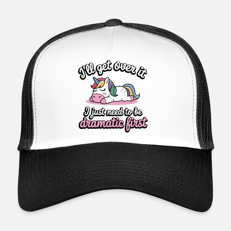 Schlafendes Einhorn Drama Spruch dramatisch Trucker Cap