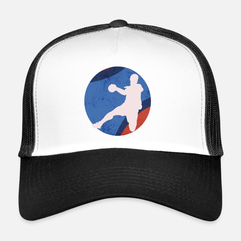 Basketball silhouette in retro pop Trucker Cap
