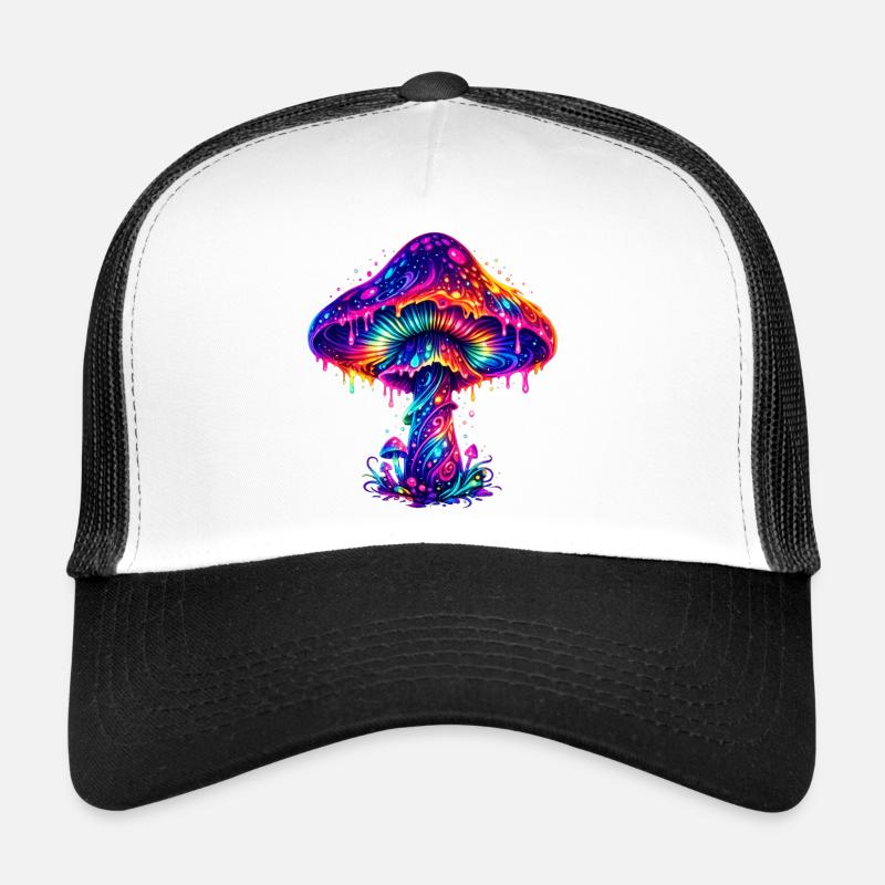 Champignon arc-en-ciel psychédélique Casquette trucker 