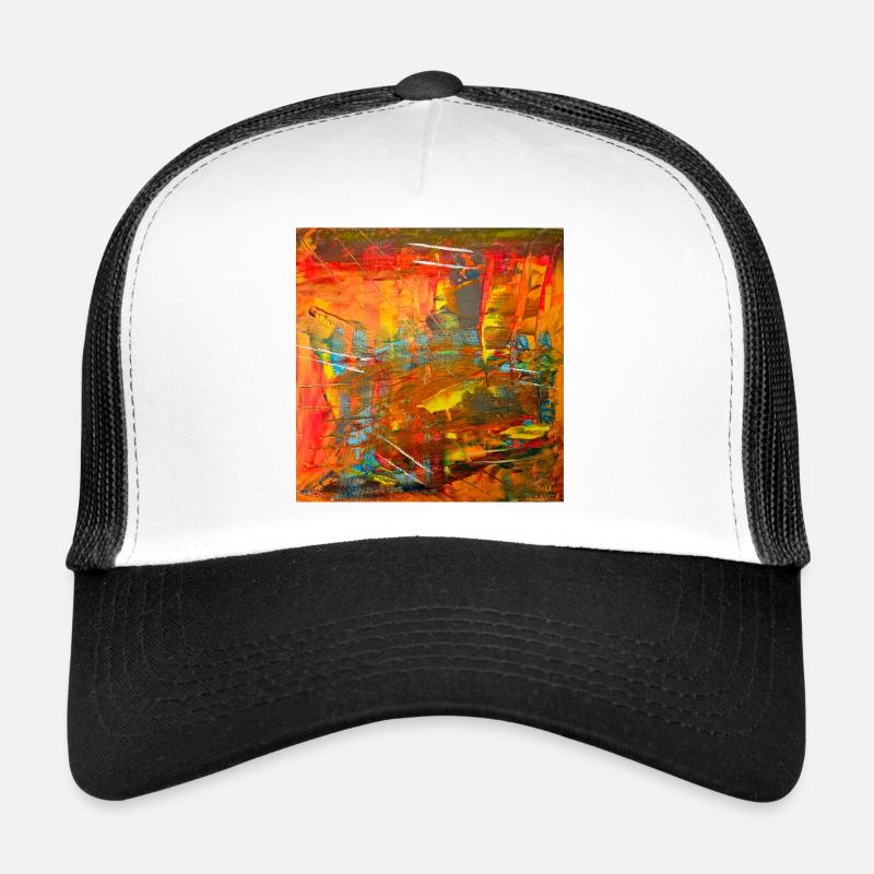 Fire-colored abstract image Trucker Cap