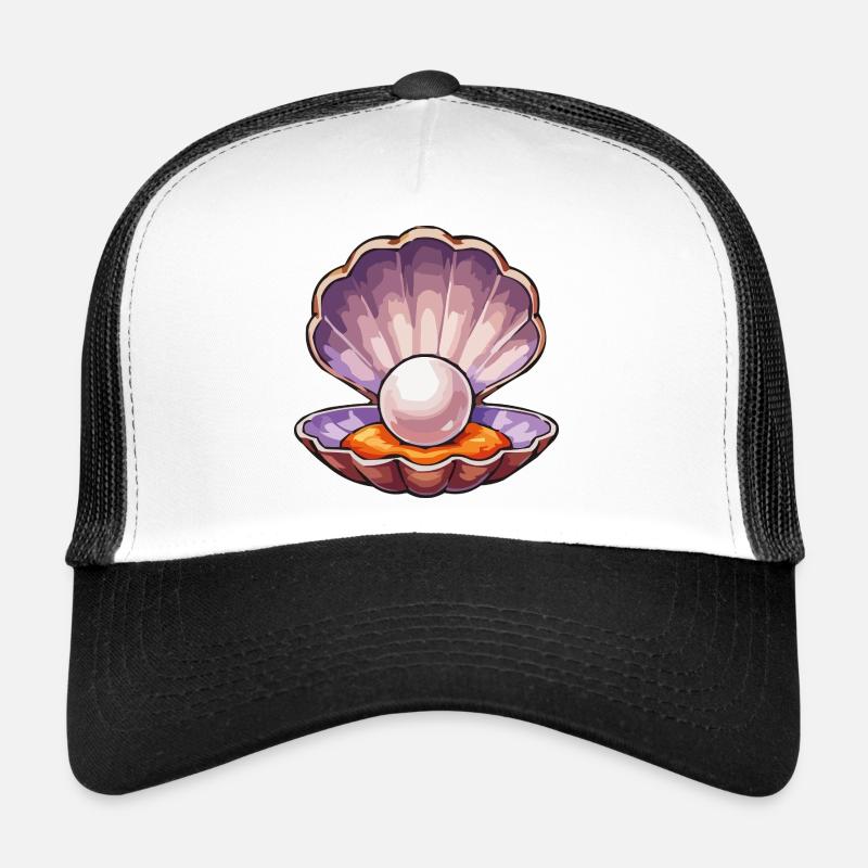 Iridescent pearl in shell Trucker Cap
