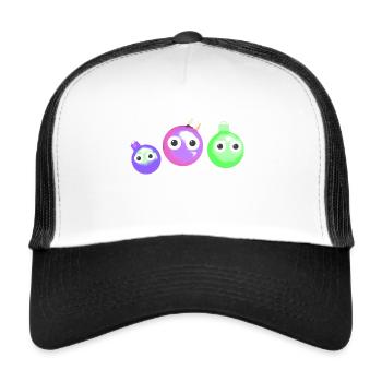 Christbaumkugeln, Kugeln, Weihnachten,Familie - Trucker Cap - Weiß/Schwarz - Vorne
