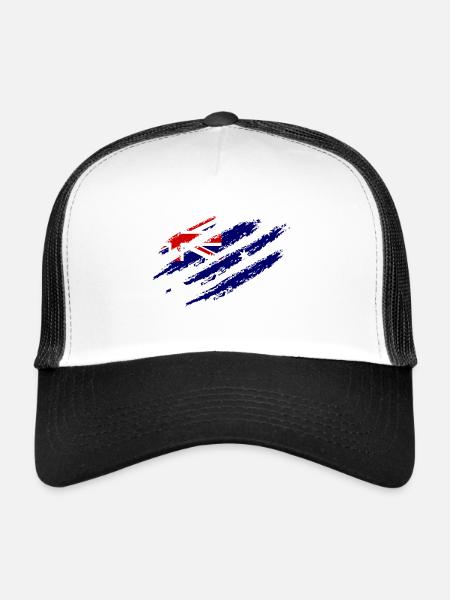 Griffes à gratter du drapeau australien coupées sous - Casquette trucker - blanc/noir