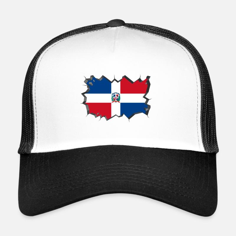 République dominicaine Drapeau Dom Rep Drapeau Casquette trucker 