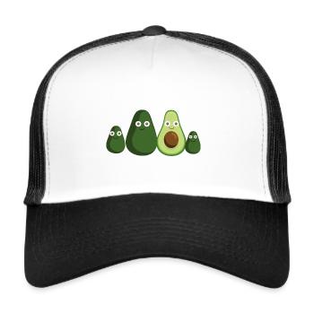 Avocado,Family,Avocados - Trucker Cap - white/black - Front