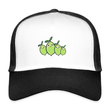 Famille,Limone,Famille,Chaux, Bande dessinée - Casquette trucker  - blanc/noir - Devant