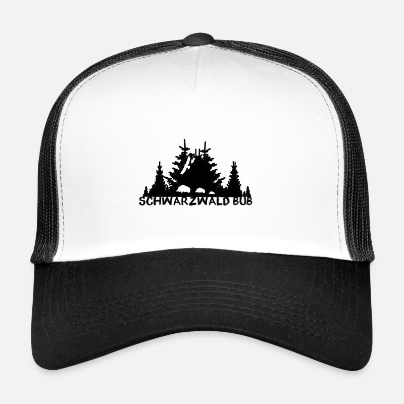 bub ,schwarzwald ,Jäger,wald,schwarzwald bub - Trucker Cap - Weiß/Schwarz