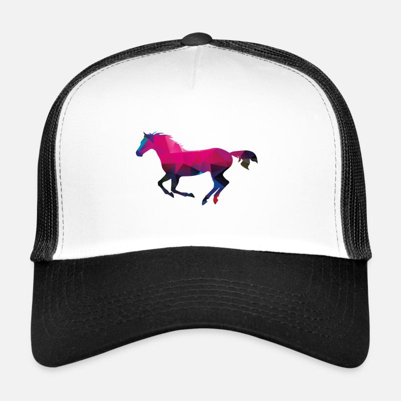 Cheval Low Poly Animaux Casquette trucker 