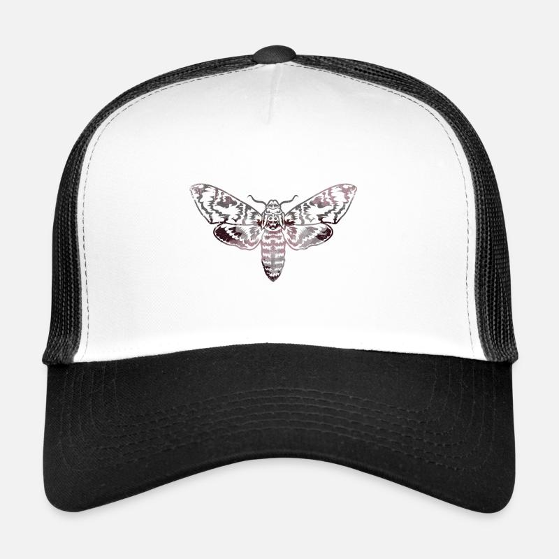 Moth,outline,grey,beige,moth Trucker Cap