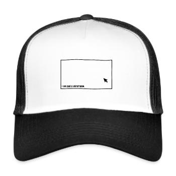 ux ui user experience wireframe website konzept - Trucker Cap - Weiß/Schwarz - Vorne