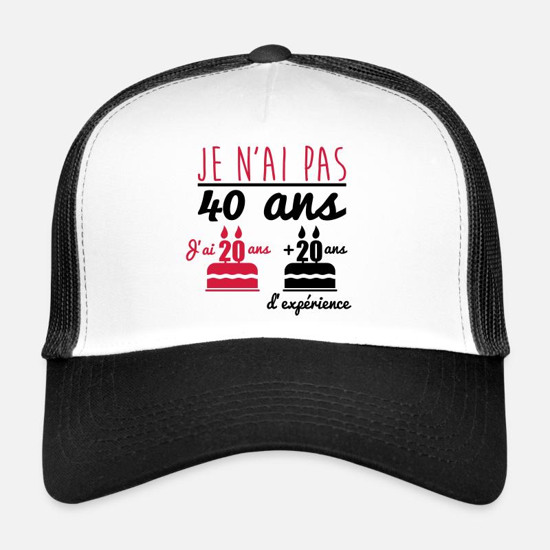 Pas 40 ans anniversaire,cadeau d'anniversaire Casquette trucker 