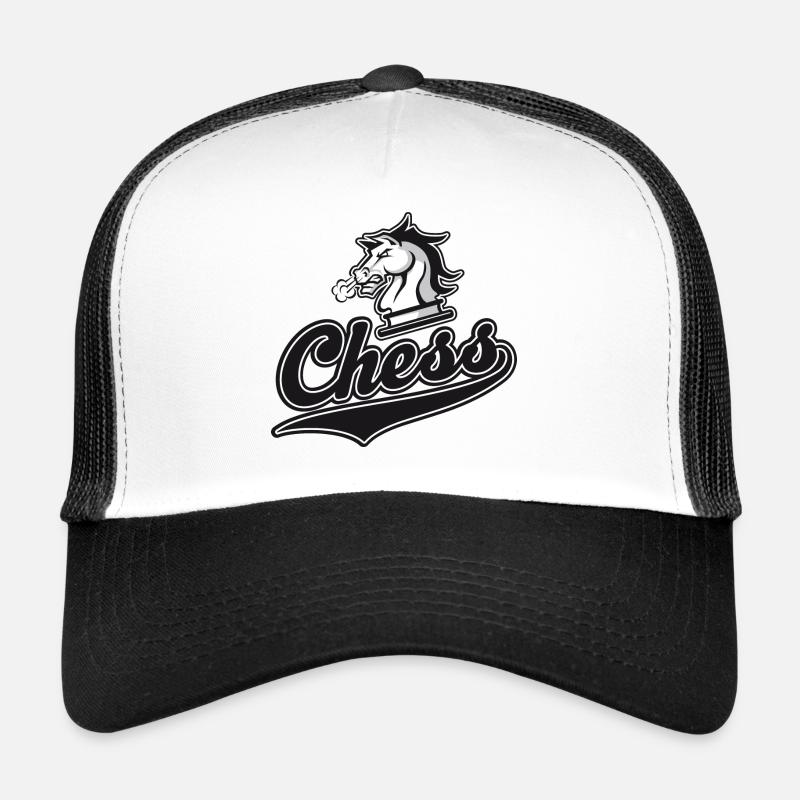 Schachsport - Trucker Cap - Weiß/Schwarz