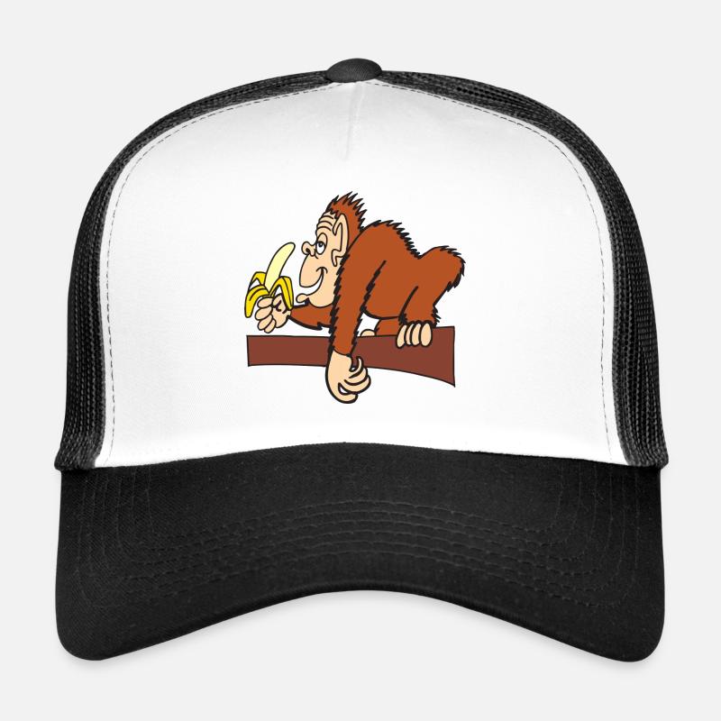 AFFE MIT BANANE! - Trucker Cap - Weiß/Schwarz