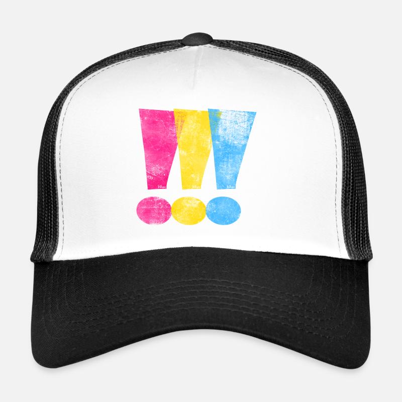 Pansexual Pride Exclamation Points Trucker Cap