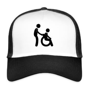L'infirmière est heureuse de vous aider - Casquette trucker  - blanc/noir - Devant