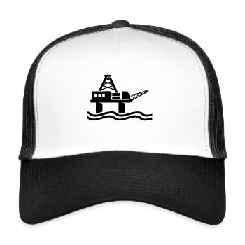 A big platform in the sea - Trucker Cap - white/black - Front