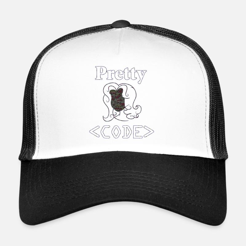 Programmeur, joli code, cadeau - Casquette trucker  - blanc/noir