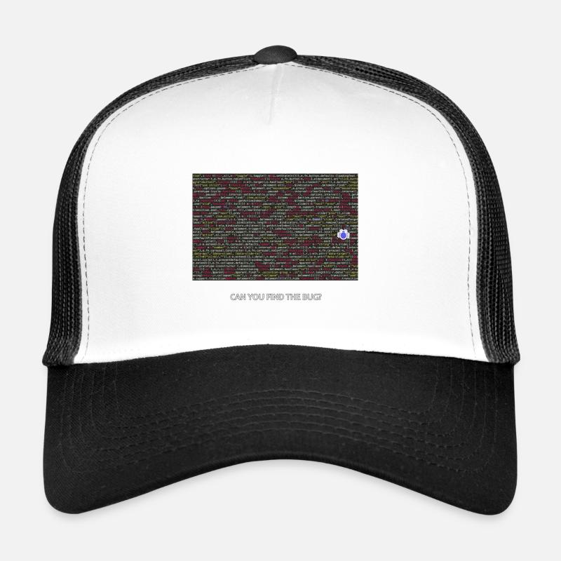 Programmer, coder, bugs, debugging - Trucker Cap - white/black