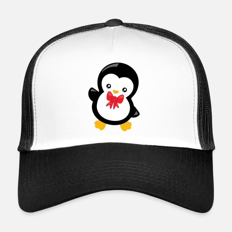 PINGOUIN - Casquette trucker  - blanc/noir