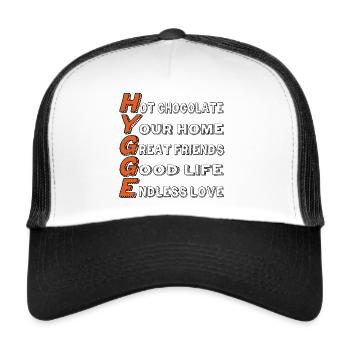 HYGGE lifestyle - Trucker Cap - white/black - Front