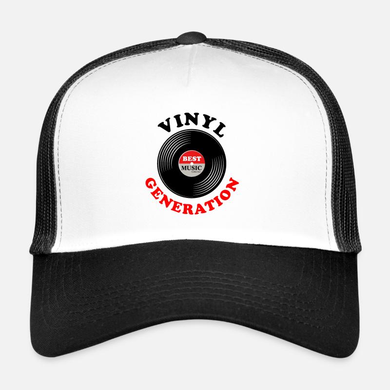 Génération de vinyle - Casquette trucker  - blanc/noir