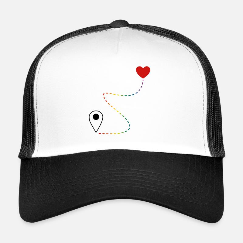 Long distance relationship black - Trucker Cap - white/black