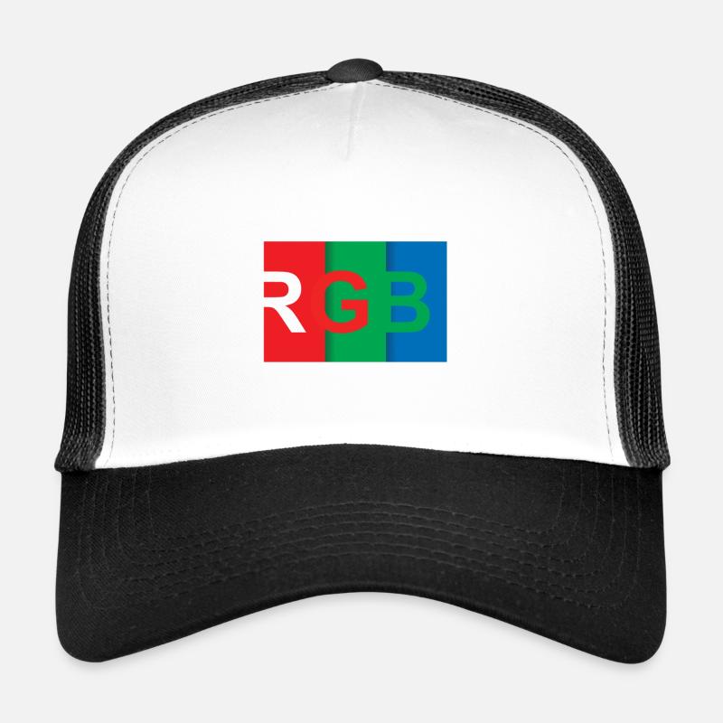 Bandes RVB rouge vert bleu Casquette trucker 