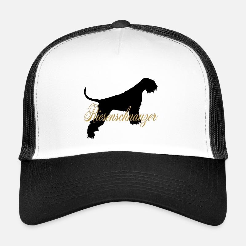 Riesenschnauzer Schwarz Gold - Trucker Cap - Weiß/Schwarz