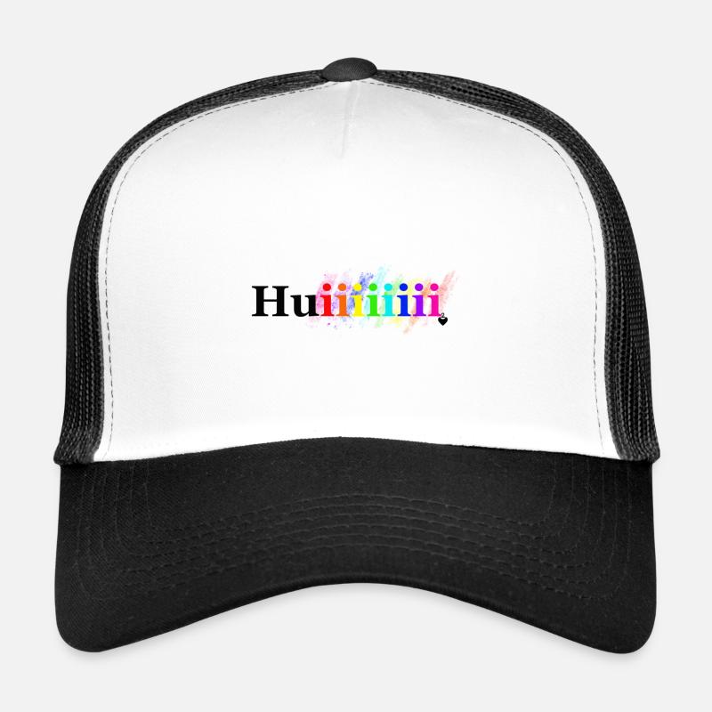 Huiii - Trucker Cap - Weiß/Schwarz