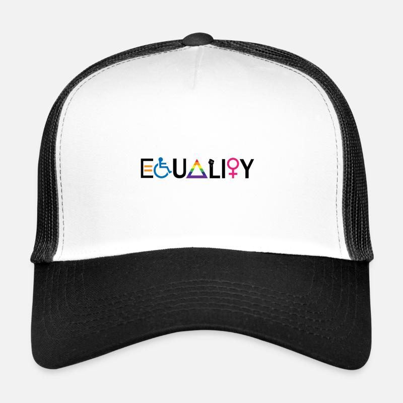 Equality Feminist Feminismus Geschenk - Trucker Cap - Weiß/Schwarz