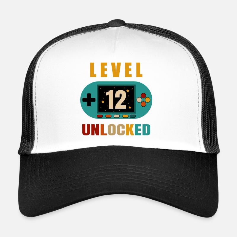 12. Geburtstag Gamer - Trucker Cap - Weiß/Schwarz