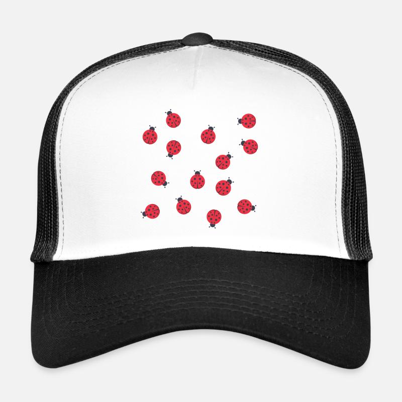 Marienkäfer - Trucker Cap - Weiß/Schwarz