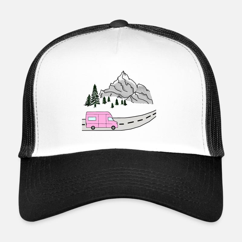 VAN LIFE VANLIFER NOMADS - Casquette trucker - blanc/noir