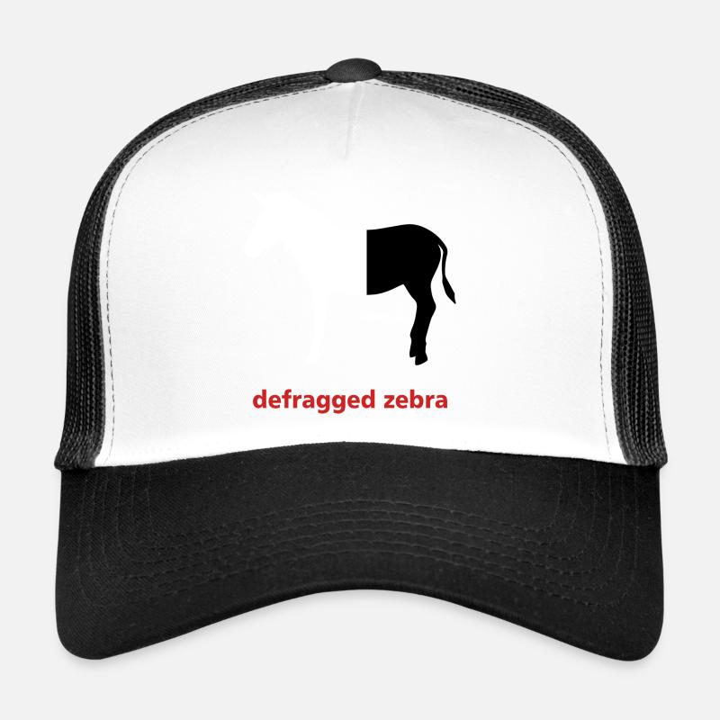 Defragged zebra Computer Science Programming Gift - Trucker Cap - white/black