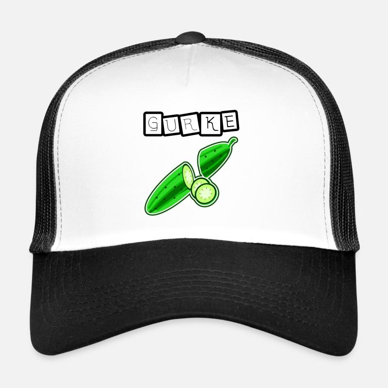 Gurke - Trucker Cap - Weiß/Schwarz