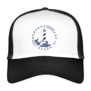 Minorque ISLANVIBES bleu - Casquette trucker  - blanc/noir - Devant