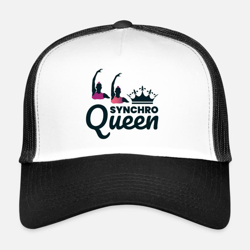 Nageur synchro Nageur Natation synchronisée Drôle - Casquette trucker - blanc/noir