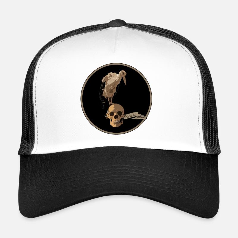 Alsace Stork Crane - Trucker Cap - white/black