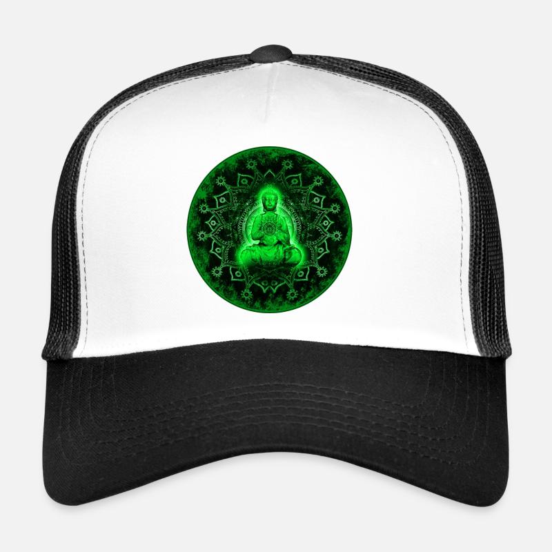 Buddha - Trucker Cap - Weiß/Schwarz