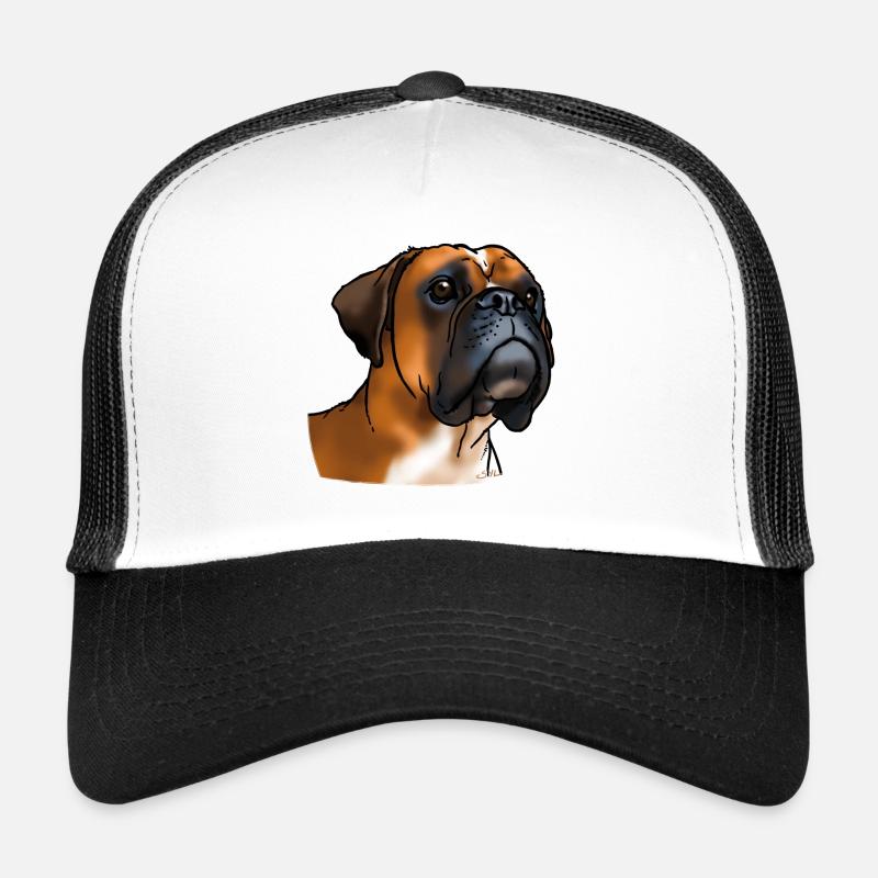 Tête de chien boxer Casquette trucker 