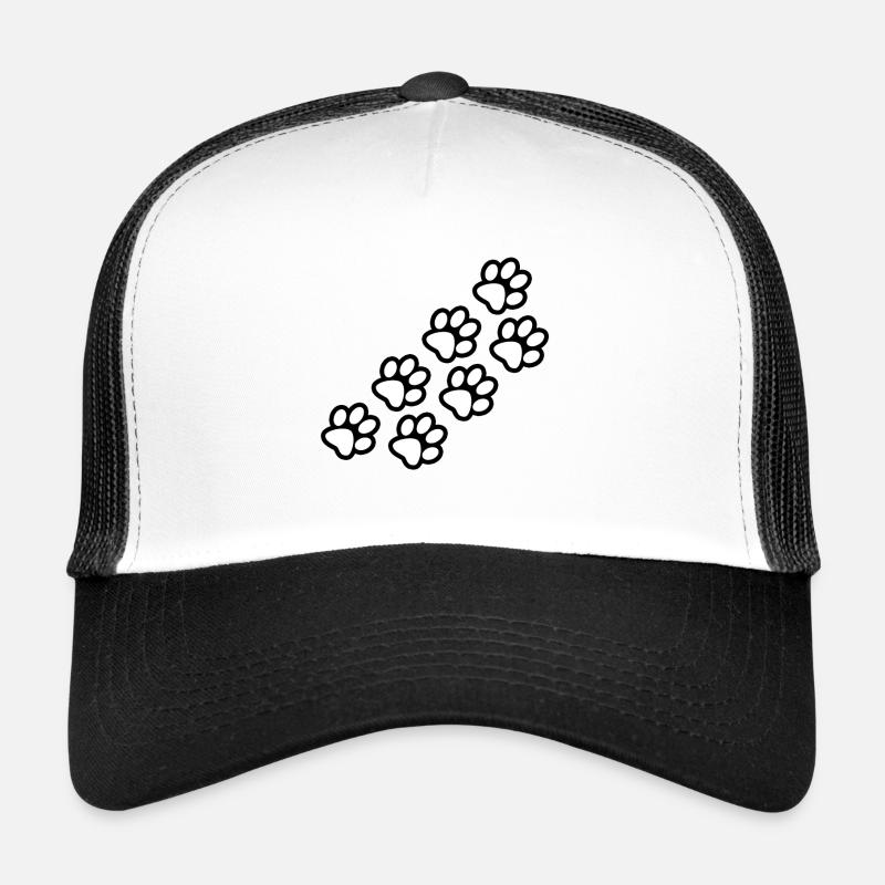 Pattes de chien et de chat - Casquette trucker  - blanc/noir